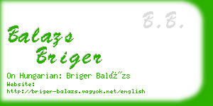 balazs briger business card